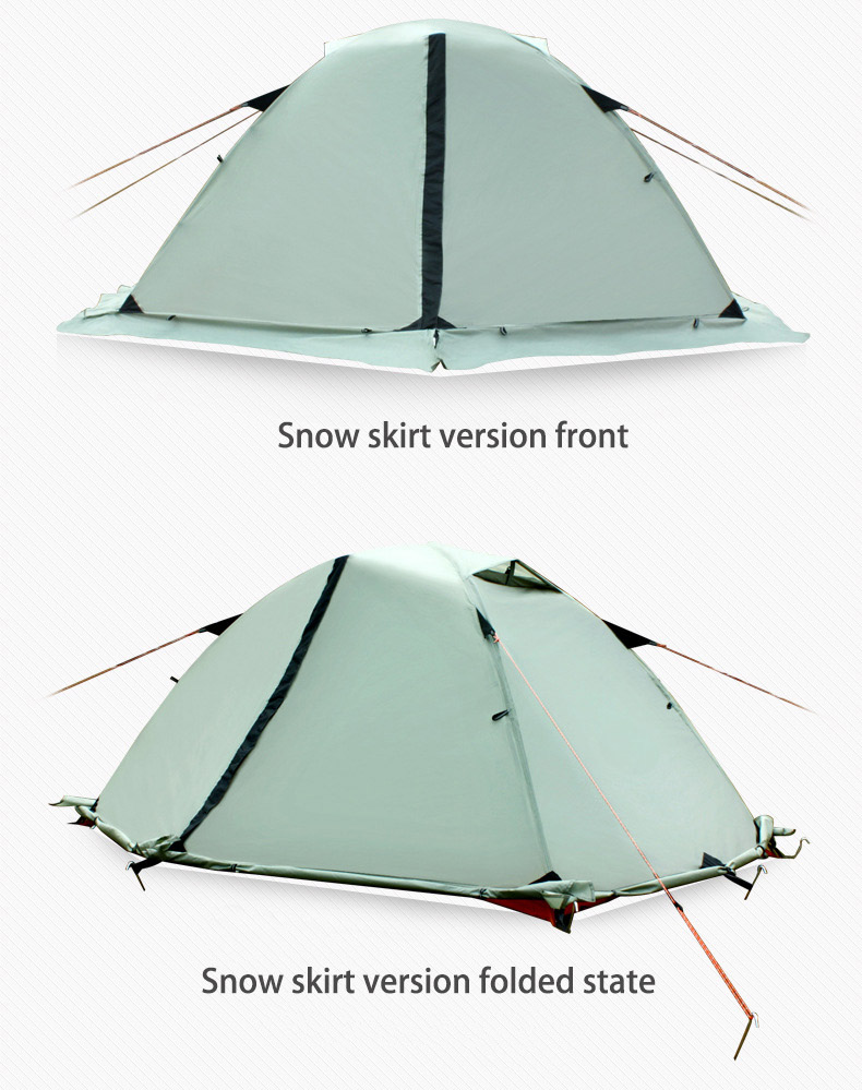 Cheap Goat Tents Hewolf Outdoor Professional Double layer Tent Wild Snow Mountain Camping Equipment Multi Person Ultra light Snow Skirt Tent 2.8g Tents 